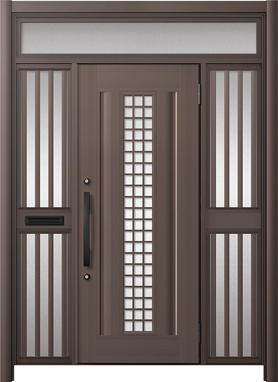 リシェント部屋の入り口部屋の入り口3 軽銀遣りかた / 手動 両袖飾りつけ-中桟付き郵便うけ付き添い人_ランマ付き添い人 C20N型(軽銀色) 特注 W：1,336～1,895粍 × H：1,973～2,600粍 LIXIL TOSTEM