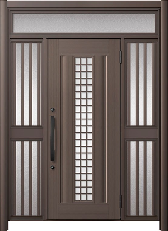 リシェント部屋の入り口部屋の入り口3 軽銀遣りくち / 手動 両袖飾りつけ-中桟付き郵便受けなし_ランマ付き添い人 C20N型(軽銀色) 特注 W：1,170～1,895粍 × H：1,973～2,600粍 LIXIL TOSTEM
