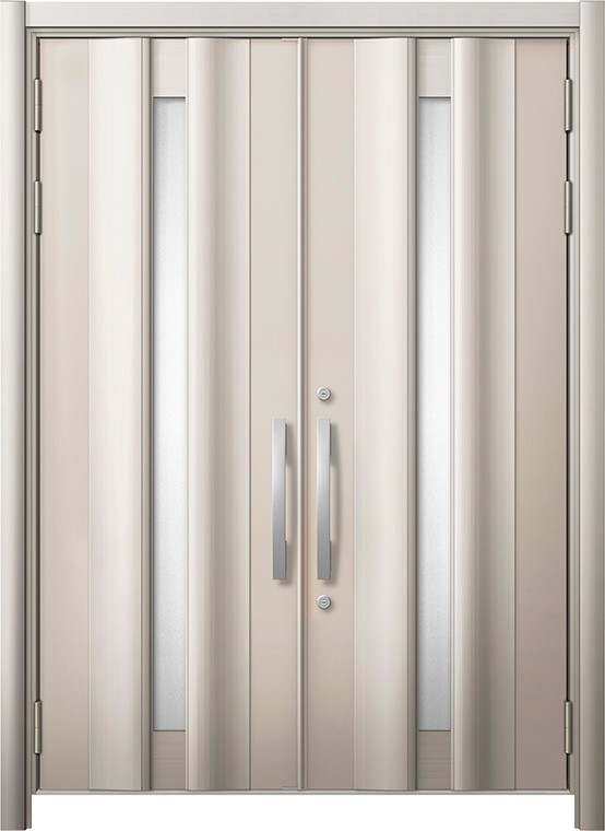 リシェント 部屋の入り口部屋の入り口3 高断熱遣りくち / 非防火 12N型 軽銀色 両開き 特注大きさ W：1,586～1,828粍 × H：1,841～2,356粍 取りまかなう工法 LIXIL TOSTEM
