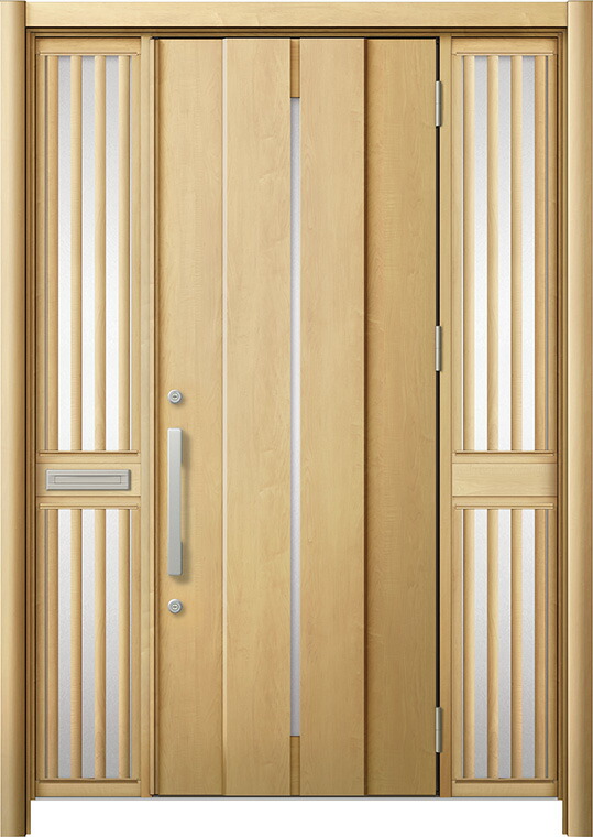 リシェント 部屋の入り口部屋の入り口3 断熱遣りかた / 非防火 K4 M12型 肌理調 両袖飾りつけ 中桟付郵便うけ付 特注大きさ W：1,362～1,695粍 × H：1,739～2,439粍 押しかぶせる工法 LIXIL