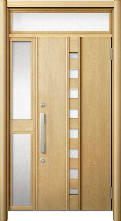 リシェント 部屋の入り口部屋の入り口3 断熱遣りかた / 非防火 K4 M28型 軽銀色 片袖ランマ付中桟付郵便うけ無 特注大きさ W：872～1,446粍 × H：1,974～2,600粍 押しかぶせる工法 LIXIL