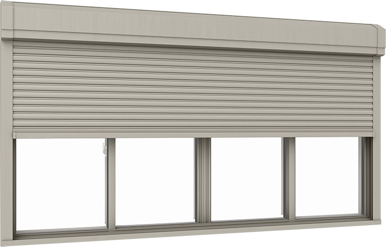 サーモスA シャッター付引違い窓 4枚建て 標準タイプ / 手動 一般複層ガラス仕様 25620 W：2,600mm × H：2,030mm LIXIL リクシル TOSTEM トステム