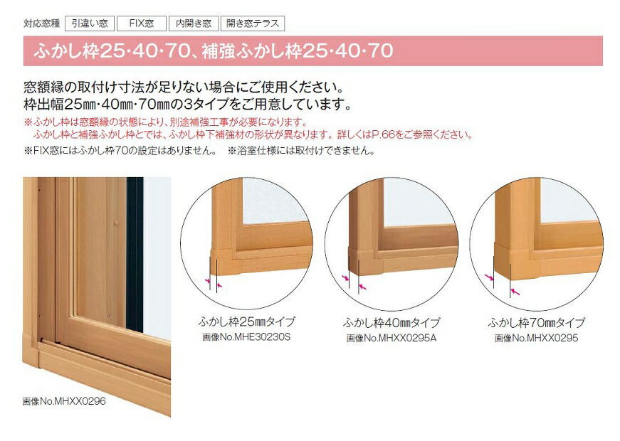 ふかし枠 プラマードU 引き違い窓用 四方 40mm W：2,001～3,000mm × H：1,401～1,800mm かんたんマドリモ オプション品 YKKAP