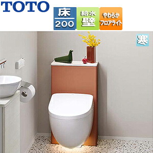 【送料無料】TOTO 壁掛トイレ FD F1A 床:排水芯200mm キャビネット:テラコッタ 天板:ホワイトウッド 壁給水 寒冷地(流動方式) UWUA1FBJ2