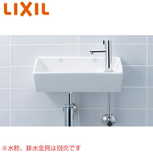 LIXIL 手洗器単品 壁掛式 角形 水栓取付穴径:φ27 右側1ヶ所 L-35