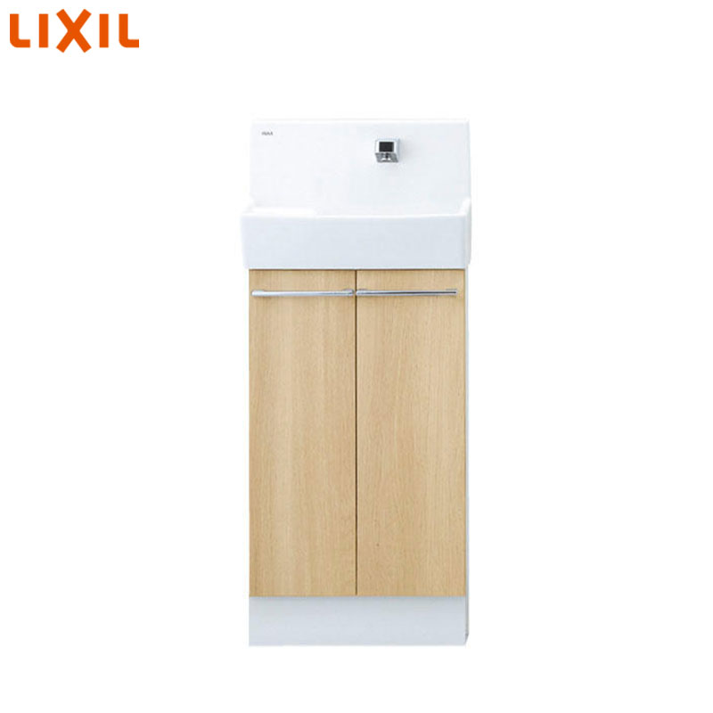 LIXIL 手洗キャビネット コフレル ワイド 壁付 キャビネットタイプ 自動水栓 410サイズ 床排水 一般地・寒冷地共用 YL-DA83SCAE|リフォームネクスト