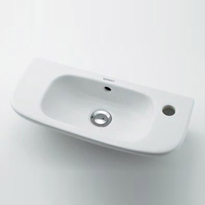 カクダイ 手洗器単品 デュラビット D-Code Sieger Design 壁掛式 角形 500×220 水栓取付穴径:φ35 右側1ヶ所 DU-07065000082