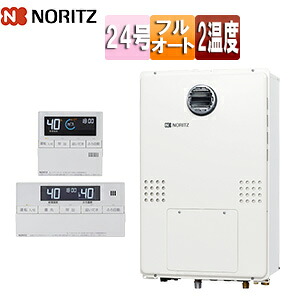 ノーリツ 熱源機 風呂場・勝手もと遠隔操作仕掛ける 2熱度 熱動弁外付 2-1 暖房装置電気容量14.0kW 室外壁掛型 なおなお書きとり備える型 向こう正面排気ガス フルオート 24号 20A GTH-2454AWD-BL+RC-J112E