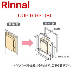 リンナイ 給湯器已むを得ずオプション ガはやりっ児からリンナイへの取替 なおなお書き枠 なおなお書き扉内築き上げる型 給湯専用 給湯器部材 UOP-G-G2T(R)