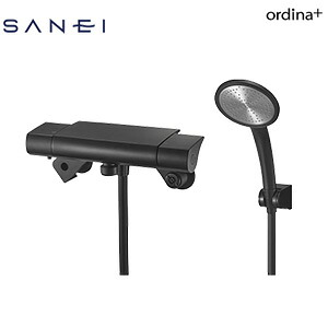 SANEI ●風呂場用水道の栓 オルディナプラス 壁 洗い場専用 サーモスタット付シャワー二階建てバス練り合わせる水栓 引っ敷き黒いこと 原則として地 SK18502-5-MDP