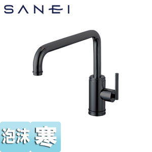 SANEI ●キッチン用蛇口 cye 台 シングルワンホール混合栓 泡沫 スパウト270mm マットブラック 寒冷地 K87410JK-MDP-13｜リフォームネクスト
