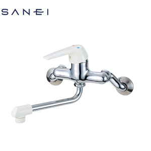SANEI キッチン用蛇口 壁 シングル混合水栓 整流 スパウト170mm 一般地 CK1700D-4U-13