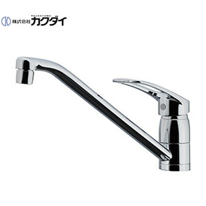 カクダイ 【SALE】♭キッチン用蛇口 台 シングルレバー混合水栓 スパウト260mm 一般地 117-056|リフォームネクスト