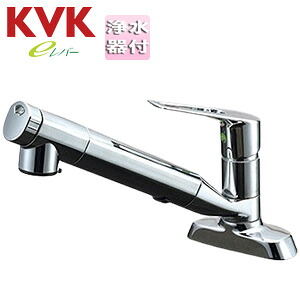 KVK キッチン用蛇口 台 シングルレバー混合水栓 浄水カートリッジ付属 eレバー 泡沫 湯水芯102mm 一般地 KM5081TECJS｜リフォームネクスト