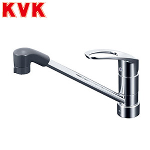 KVK キッチン用蛇口 台 シングルレバー混合水栓 流し台用 上施工タイプ NSFシャワー 首振りシャワーヘッド 一般地 KM5011JTF