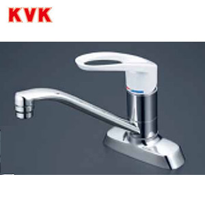 KVK キッチン用蛇口 台 シングルレバー混合水栓 流し台用 泡沫 首長200mmパイプ付 湯水芯102mm 一般地 KM5081R20|リフォームネクスト