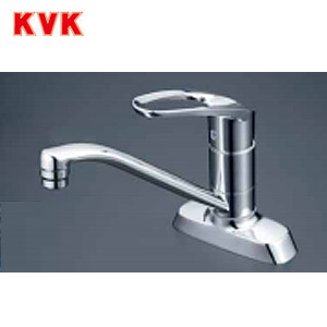 KVK ●キッチン用蛇口 台 シングルレバー混合水栓 流し台用 泡沫 首長200mmパイプ付 湯水芯102mm 一般地 KM5081TR20