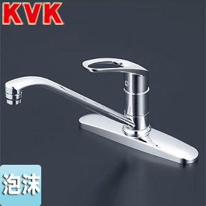KVK 【SALE】キッチン用蛇口 台 シングルレバー混合水栓 流し台用 泡沫 湯水芯204mm 一般地 KM5091T
