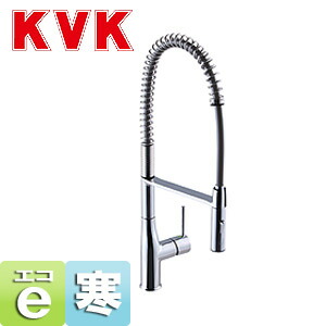 KVK 勝手もと用水道の栓 台 シングル生き肝雑ぜ合わせる水栓 流し台用 e生き肝 好いたらしいシャワー 春月式開けはなし導管式 冷ややかさ地 KM6211ZEC