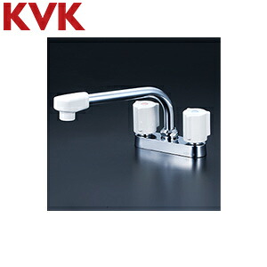 KVK キッチン用蛇口 台 2ハンドル混合水栓 首長202mm 一般地 KM17GN