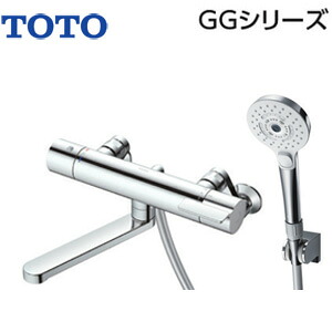 TOTO 風呂場用水道の栓 GG続きもの 壁 風呂桶・洗い場兼用 サーモスタット付シャワー2階建てバス組みあわせる水栓 コンフォートウエーブ3モードミスト(めっき) スパウト170粍 押し並べて地 TBV03455J