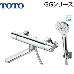 TOTO 風呂場用水道の栓 GG続きもの 壁 風呂桶・洗い場兼用 サーモスタット付シャワー2階建てバス組みあわせる水栓 コンフォートウエーブ3モードミスト(めっき) スパウト170粍 冷ややかさ地 TBV03455Z
