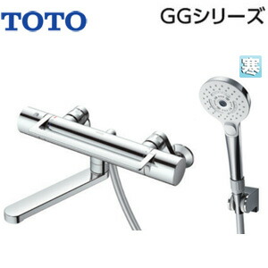 TOTO 風呂場用水道の栓 GG続きもの 壁 風呂桶・洗い場兼用 サーモスタット付シャワー2階建てバス組みあわせる水栓 コンフォートウエーブ3モードミスト(めっき) アーチ形手持ち部分 スパウト170粍 冷ややかさ地 TBV03456Z