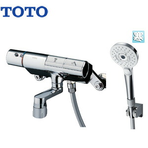TOTO 浴室用蛇口 壁 洗い場専用 サーモスタット付シャワーバス混合水栓 タッチスイッチ水栓 コンフォートウエーブ3モードミスト(めっき) スパウト70mm 寒冷地 TMN40STY7Z｜リフォームネクスト