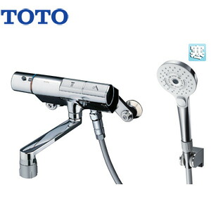 TOTO 浴室用蛇口 壁 洗い場専用 サーモスタット付シャワーバス混合水栓 タッチスイッチ水栓 コンフォートウエーブ3モードミスト(めっき) スパウト170mm 寒冷地 TMN40TY7Z