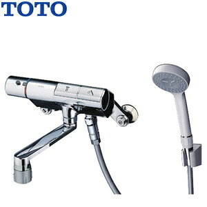 TOTO 浴室用蛇口 壁 洗い場専用 サーモスタット付シャワーバス混合水栓 タッチスイッチ水栓 コンフォートウエーブシャワー(樹脂) スパウト170mm 一般地 TMN40TY1｜リフォームネクスト