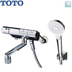 TOTO 浴室用蛇口 壁 洗い場専用 サーモスタット付シャワーバス混合水栓 タッチスイッチ水栓 コンフォートウエーブシャワー(めっき) スパウト170mm 寒冷地 TMN40TY3Z