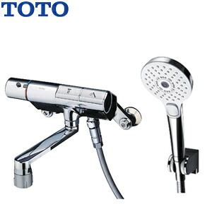 TOTO 浴室用蛇口 壁 洗い場専用 サーモスタット付シャワーバス混合水栓 タッチスイッチ水栓 コンフォートウエーブ3モードシャワー(めっき) スパウト170mm 一般地 TMN40TY4