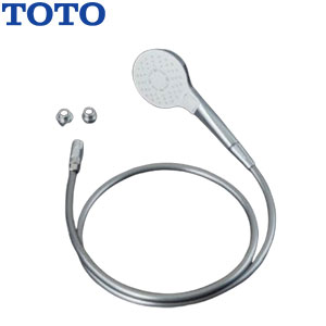 TOTO シャワーヘッドセット 取り替え用一部分 コンフォートウエーブクリック めっき 脂配管(金属的調) 長さ1.6m THYC70G