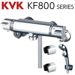 KVK 浴室用蛇口 壁 サーモスタット付シャワー スパウトなし 一般地 KF800TNNS2 20,621円