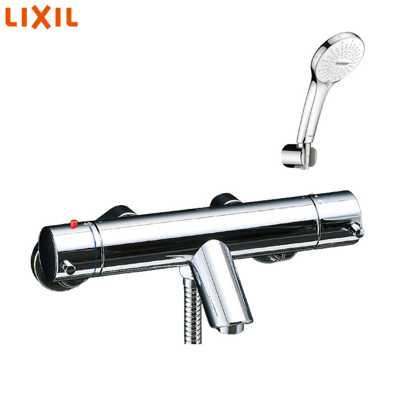 LIXIL 浴室用蛇口 eモダン 壁 洗い場専用 サーモスタット付シャワーバス混合水栓 SPA U めっき 吐水口66mm 寒冷地 BF-E147TNSR