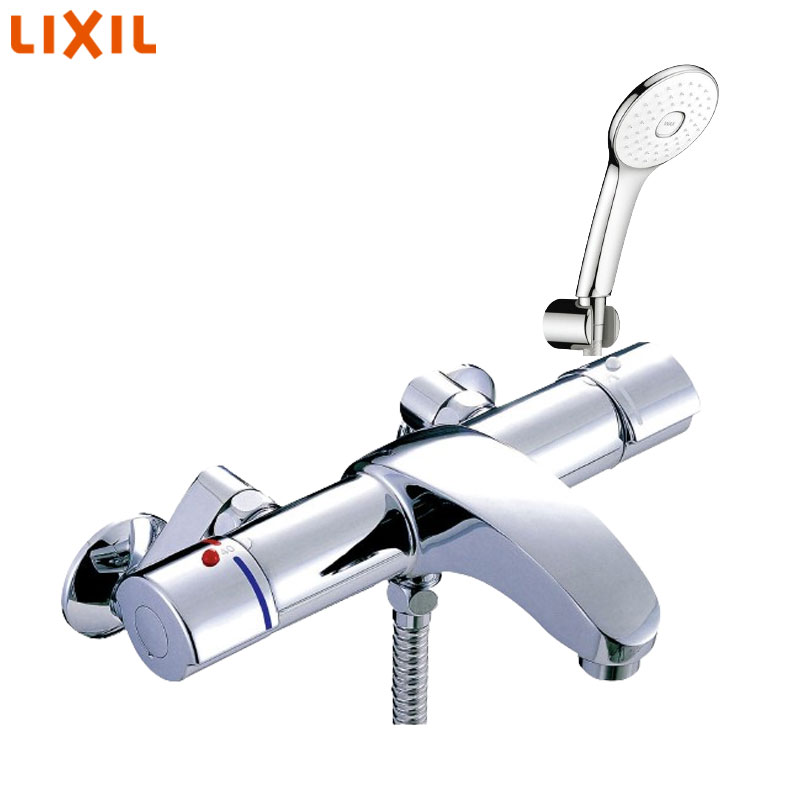 LIXIL ●風呂場用水道の栓 アウゼ 壁 洗い場専用 サーモスタット付シャワー2階建てバス組みあわせる水栓 エコアクアPlus めっき 吐水口110粍 冷ややかさ地 BF-A147TNSLA