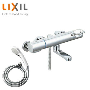 LIXIL 浴室用蛇口 クロマーレS 壁 洗い場専用 サーモスタット付シャワーバス混合水栓 エコフルシャワー 吐水口90mm 一般地 BF-KA147TSG