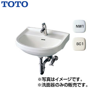 TOTO 洗面器単品 壁掛式 小形 水栓取付穴径:φ35 中央1ヶ所 L210C