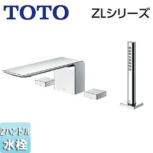 TOTO 風呂場用水道の栓 ZLつづき物 台 2手持ち部分練り合わせる水栓 滝状 金属元素 シャワー付 コンフォートウエーブ スパウト230粍 原則として地・冷ややかさ地共用 TBP02202JA