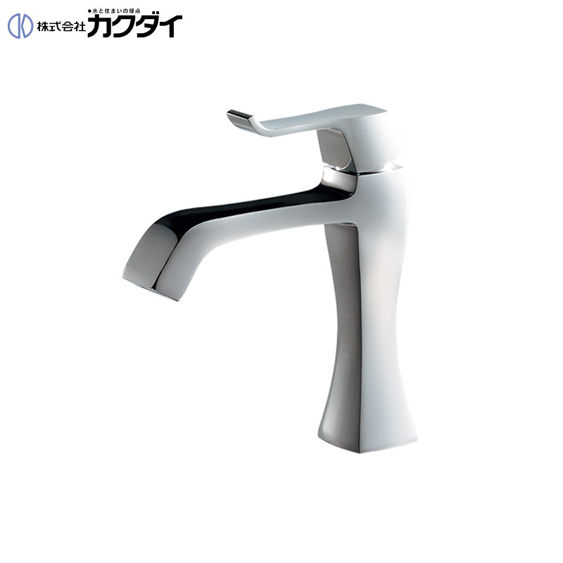 カクダイ 洗面用蛇口 RATONA 台 単水栓 立水栓 スパウト125mm 吐水口高さ93mm 一般地 716-370A-CH