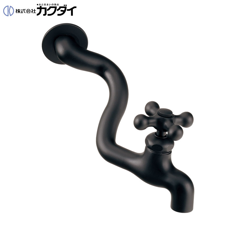 カクダイ 洗面用蛇口 ALTER 壁 単水栓 横水栓 スパウト150mm にょろ～ん0.3.1 一般地 711-505-13