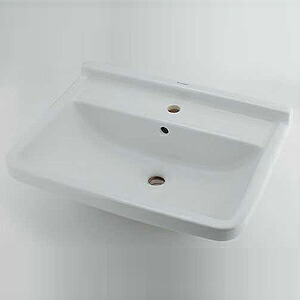 カクダイ 洗面器単品 デュラビット Starck3 Philippe Starck 壁掛式 角形 650×485 水栓取付穴径:φ35 中央1ヶ所 #DU-0300650000