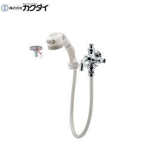 カクダイ 一般用蛇口 壁 単水栓 双口水栓 共用ペット用 704-152-13