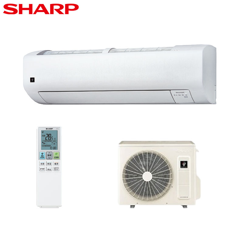 シャープ ルームエアコン FHシリーズ 100V 10畳 2.8kW ホワイト 2026年モデル AC-28UFH+AU-28UFHY｜リフォームネクスト