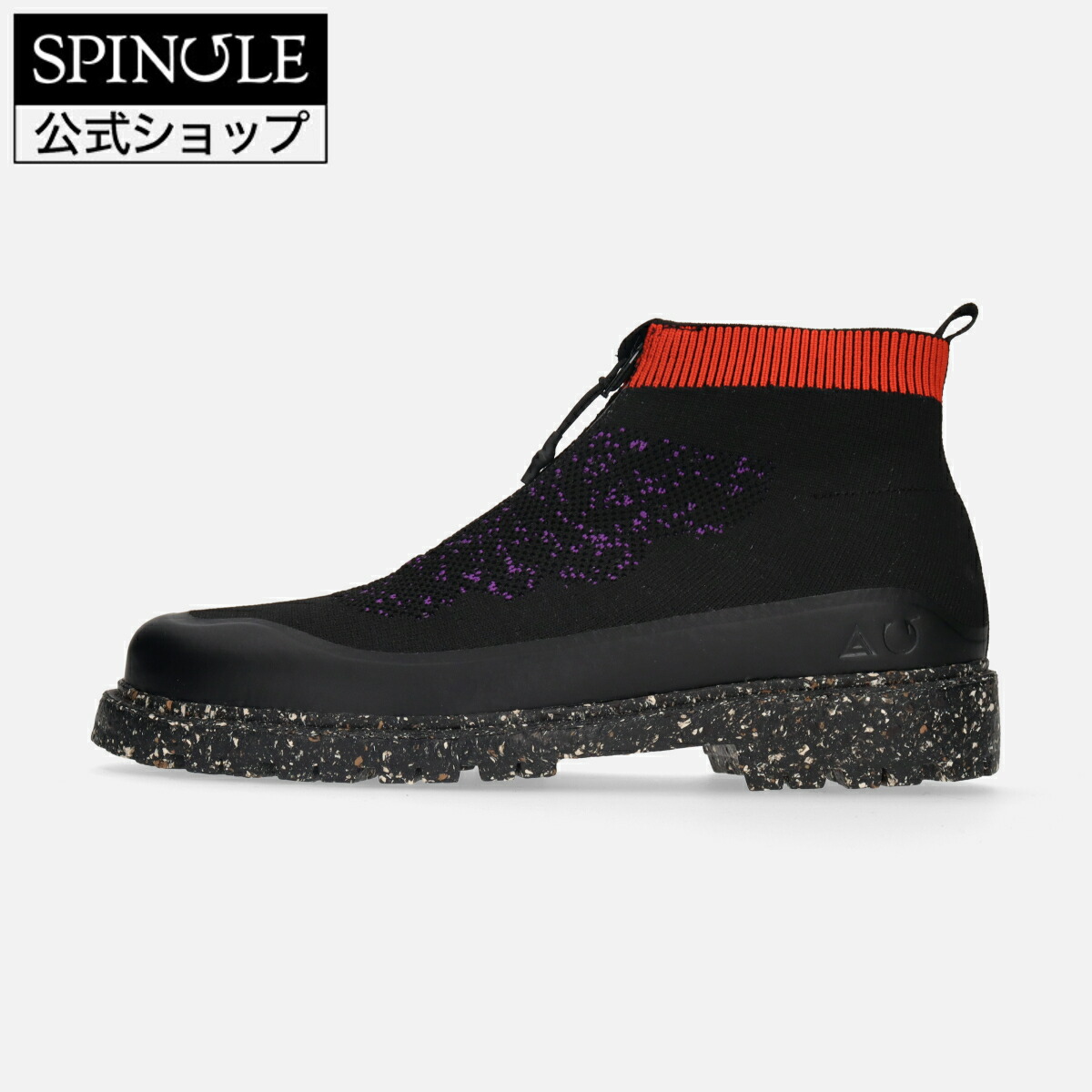 【スピングル公式楽天市場店】SPINGLE × 攻殻機動隊SAC_2045 SP-SAC_2045-B Black/Purple スピングル SP-SAC_2045-B ブラック/パープル 革 スニーカー【送料無料】【サイズ交換可】【楽ギフ_包装】画像