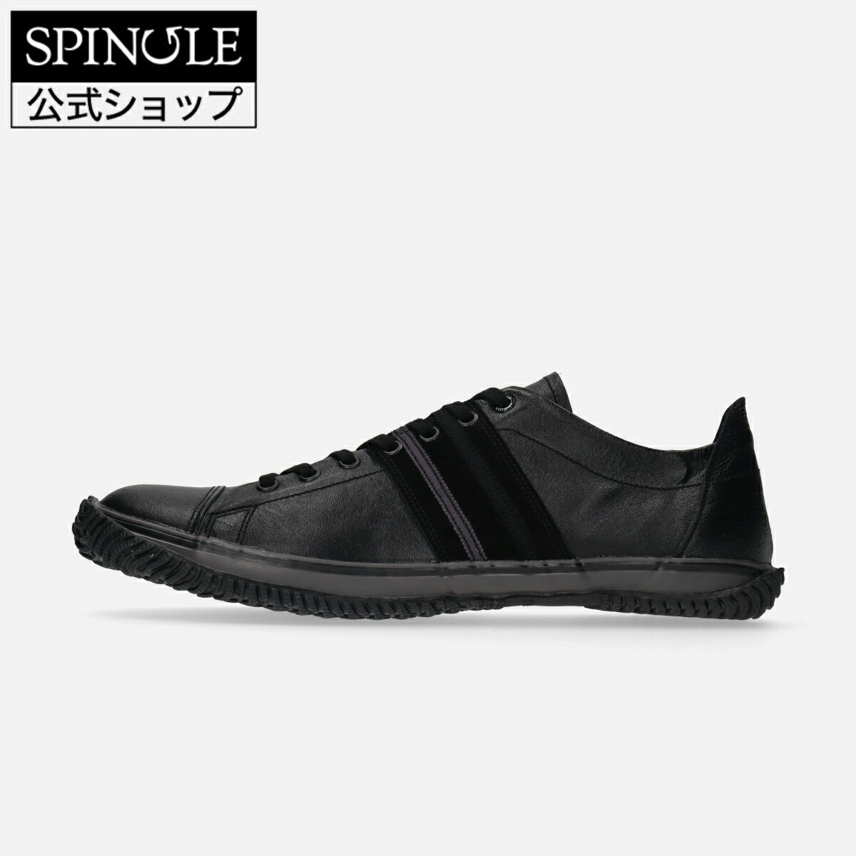 【スピングル公式店】SPINGLE SP-198 Black/Black革 スニーカー【送料無料】【サイズ交換可】【楽ギフ_包装】