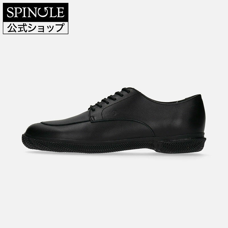 SPINGLE SP-6153 Black LL 撥水加工×プレーントゥ SP-6153 Black | 国産ハンドメイド スニーカー スピングル