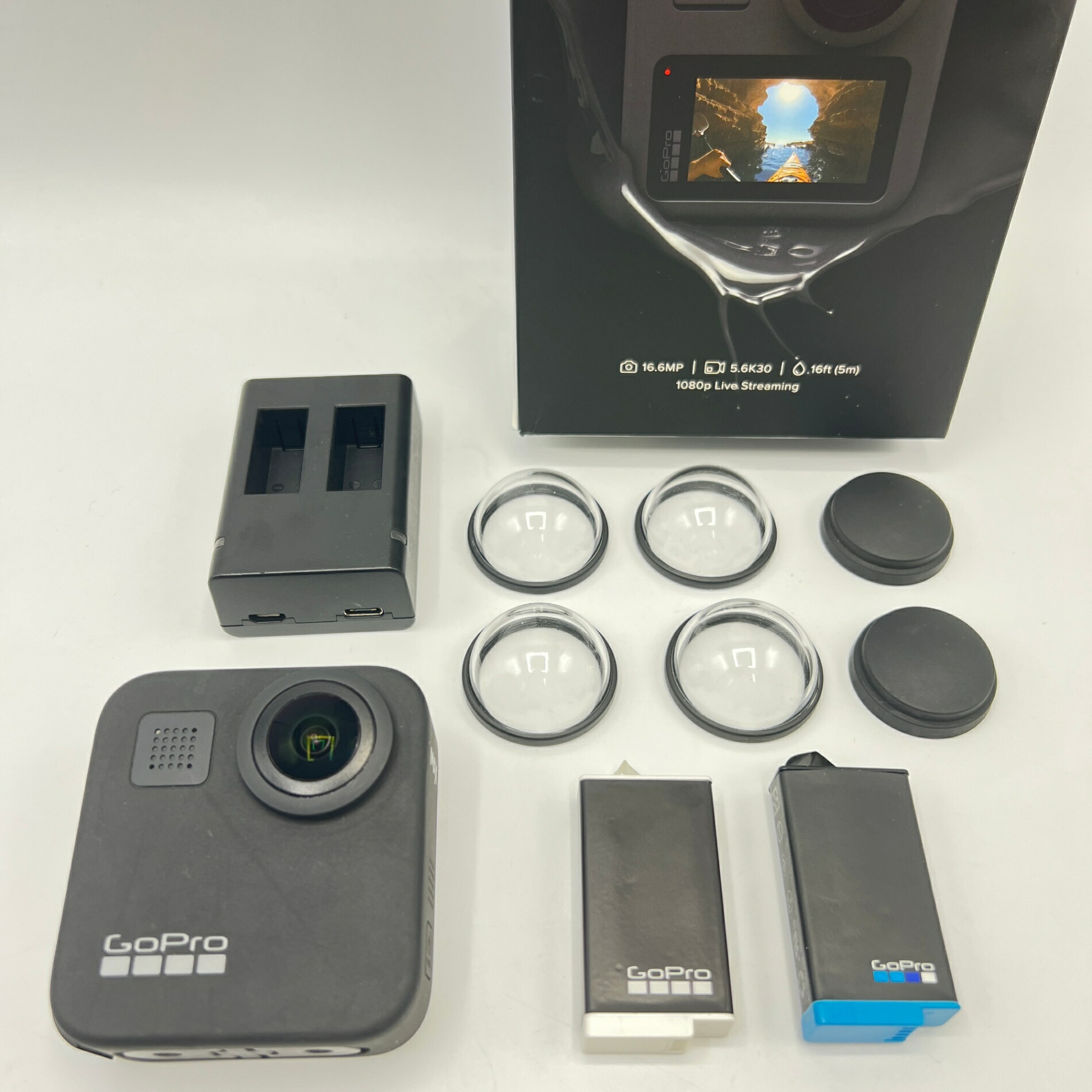 GoPro MAX CHDHZ-202-FX Enduroバッテリー付き ウェアラブル アクションカメラ ゴープロ マックス 本体 【中古】