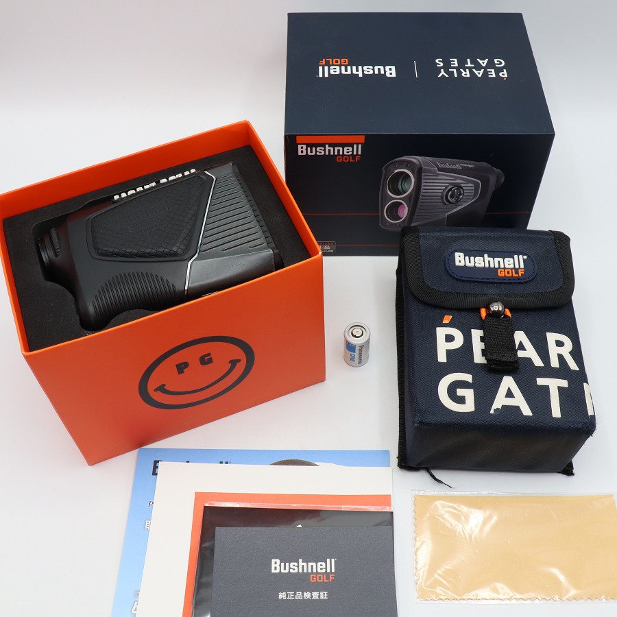 【百貨店SALE！押さえるクーポン券】Bushnell PINSEEKER PRO XE JOLT PEARLY GATESコラボモデル ゴルフ用レーザ不一致計 かん木フランネル ピンシーカープロ ジョルト 本体 【中古】