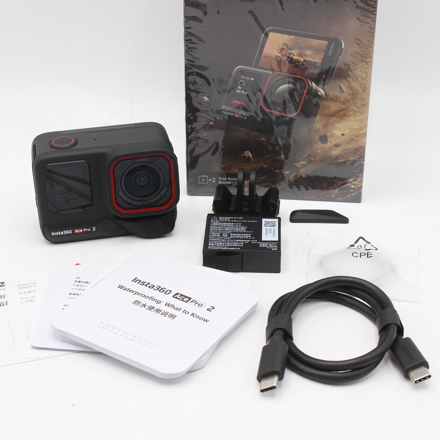 【美品】Insta360 Ace Pro 2 CINSBBGA ミッドナイトブラック デュアルバッテリー アクションカメラ インスタ360 本体 【中古】